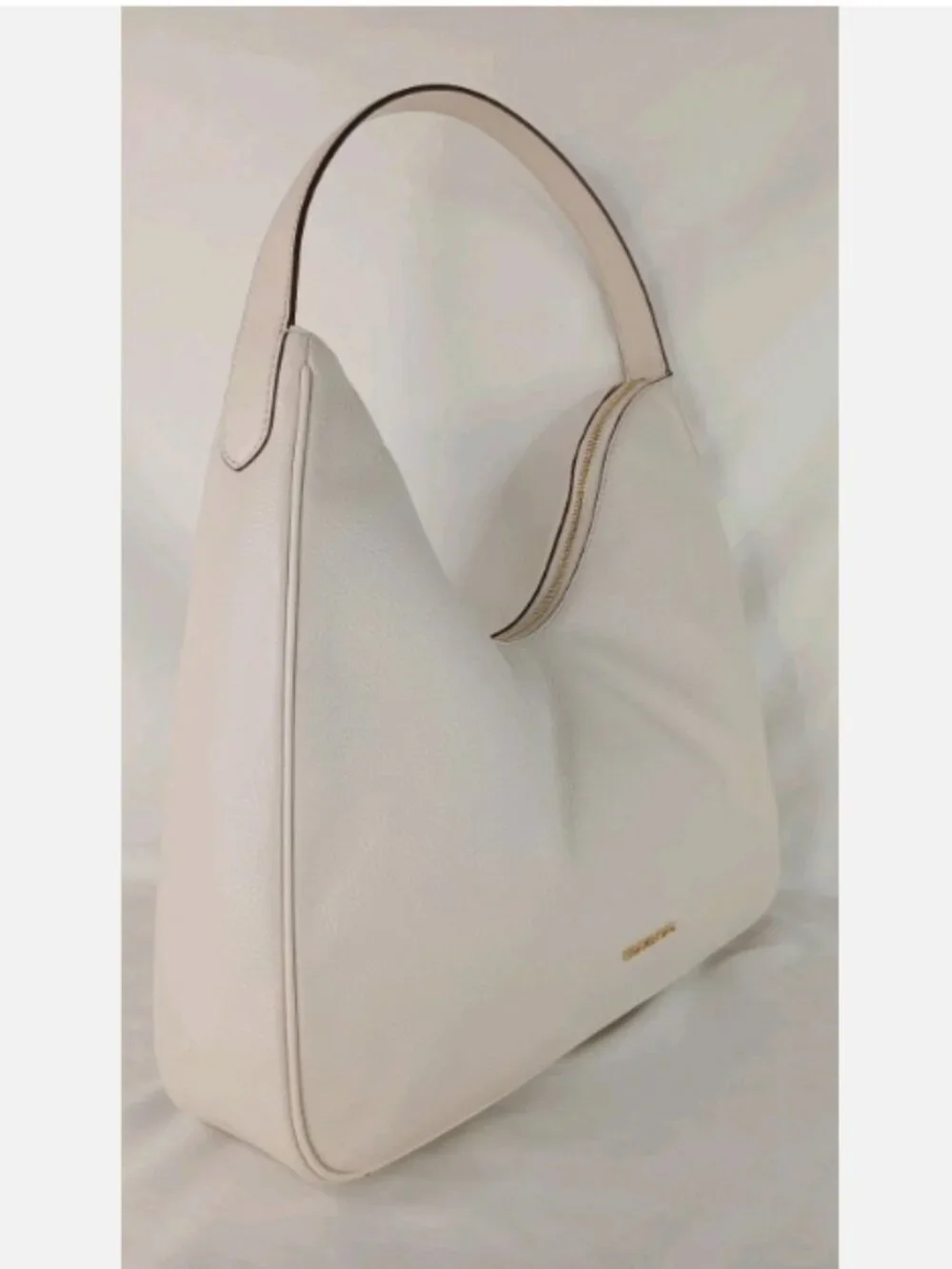 Michael Kors Nayla Medium Shoulder Bag Pebbled Leather Light Cream *BAG ONLY*